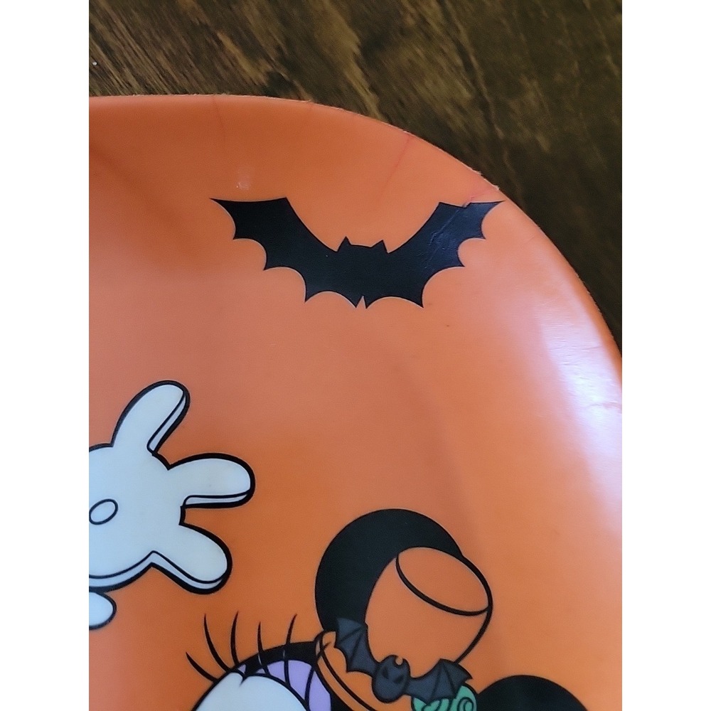 Disney Mickey Mouse Halloween Plates 4 Pc Set Pumpkin Minnie Angel Eco Bamboo - Picture 7 of 7